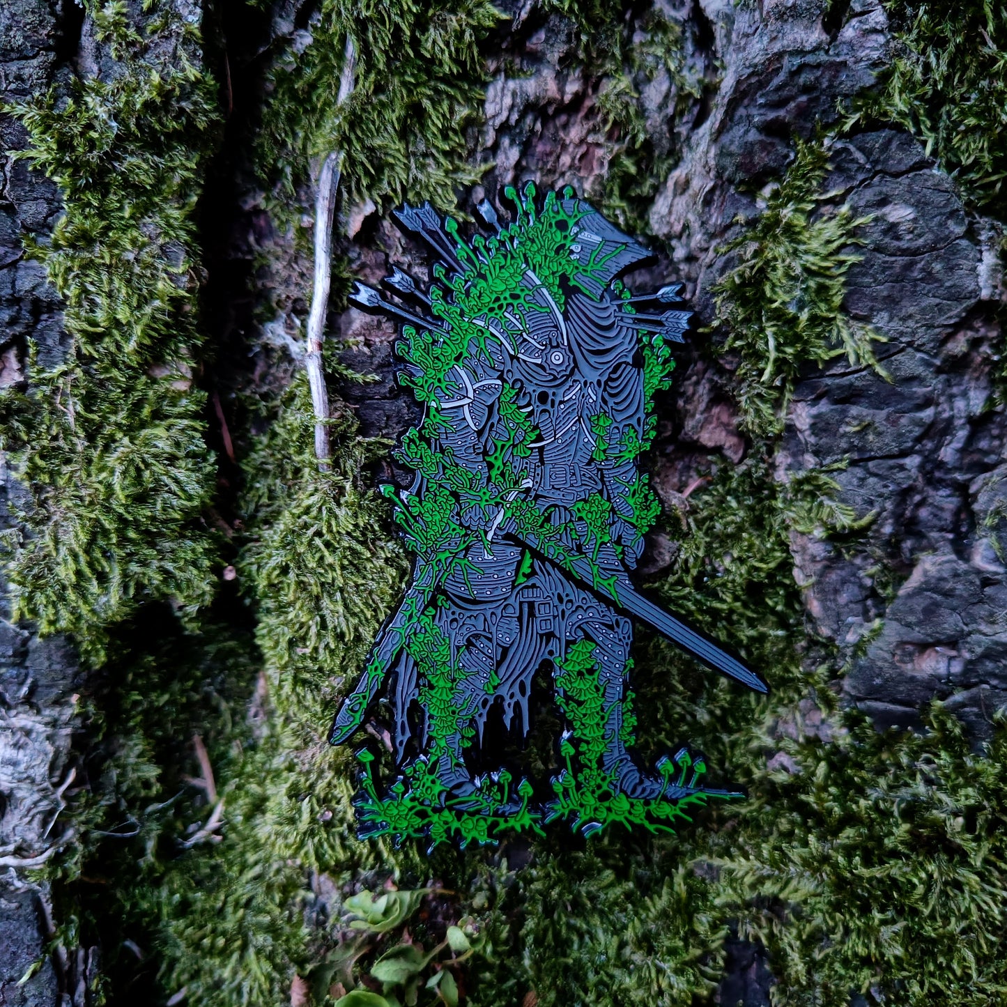 The Fungal Knight Pin - Elliott Wells x Loyal Familiar